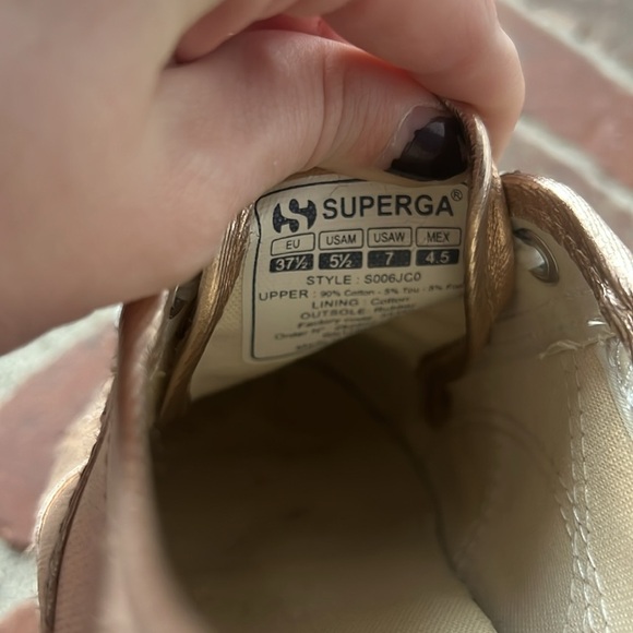 Superga Rise Gold Platform Sneakers - Picture 6 of 7